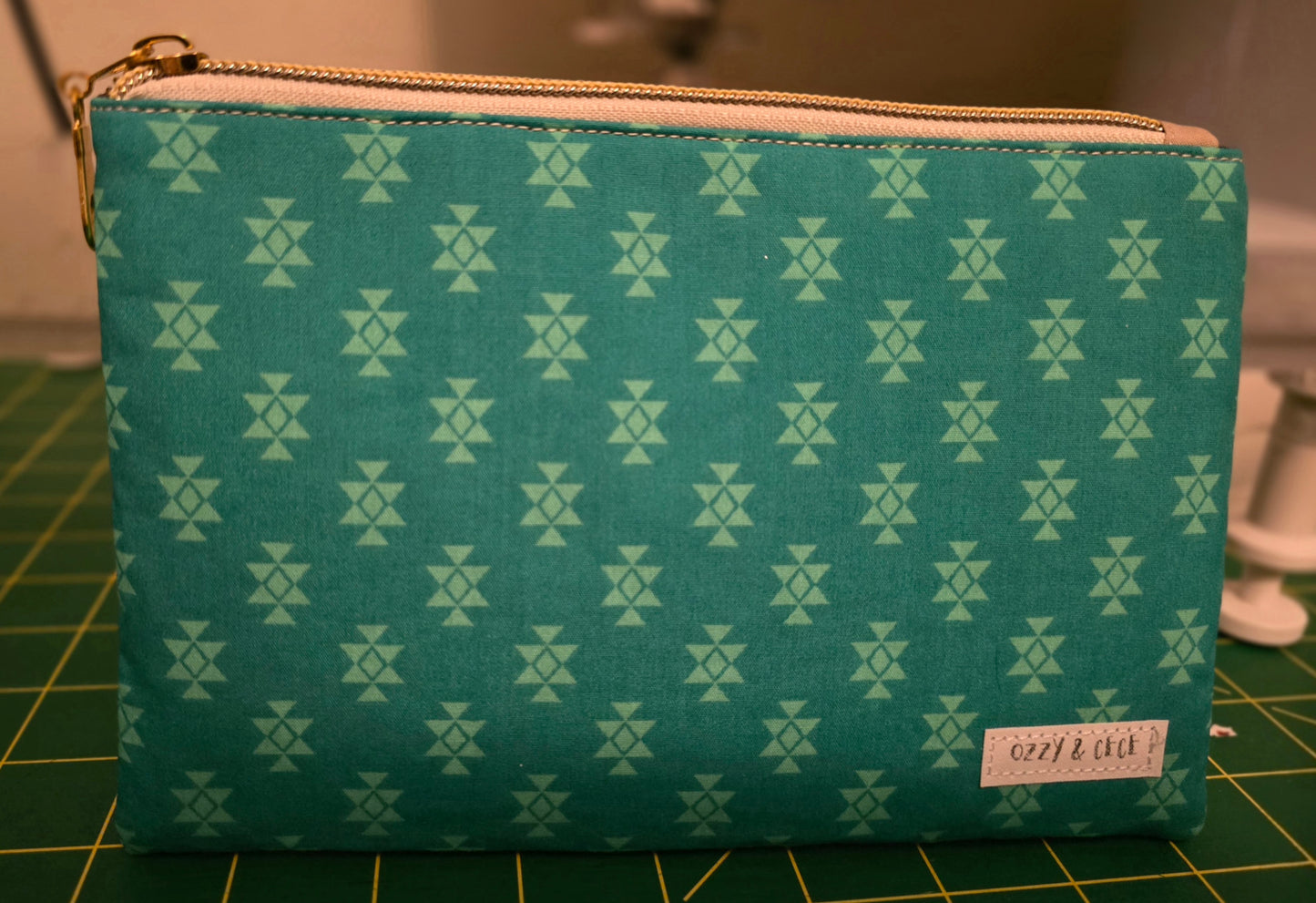 Everyday Flat Zipper Pouches - Teal