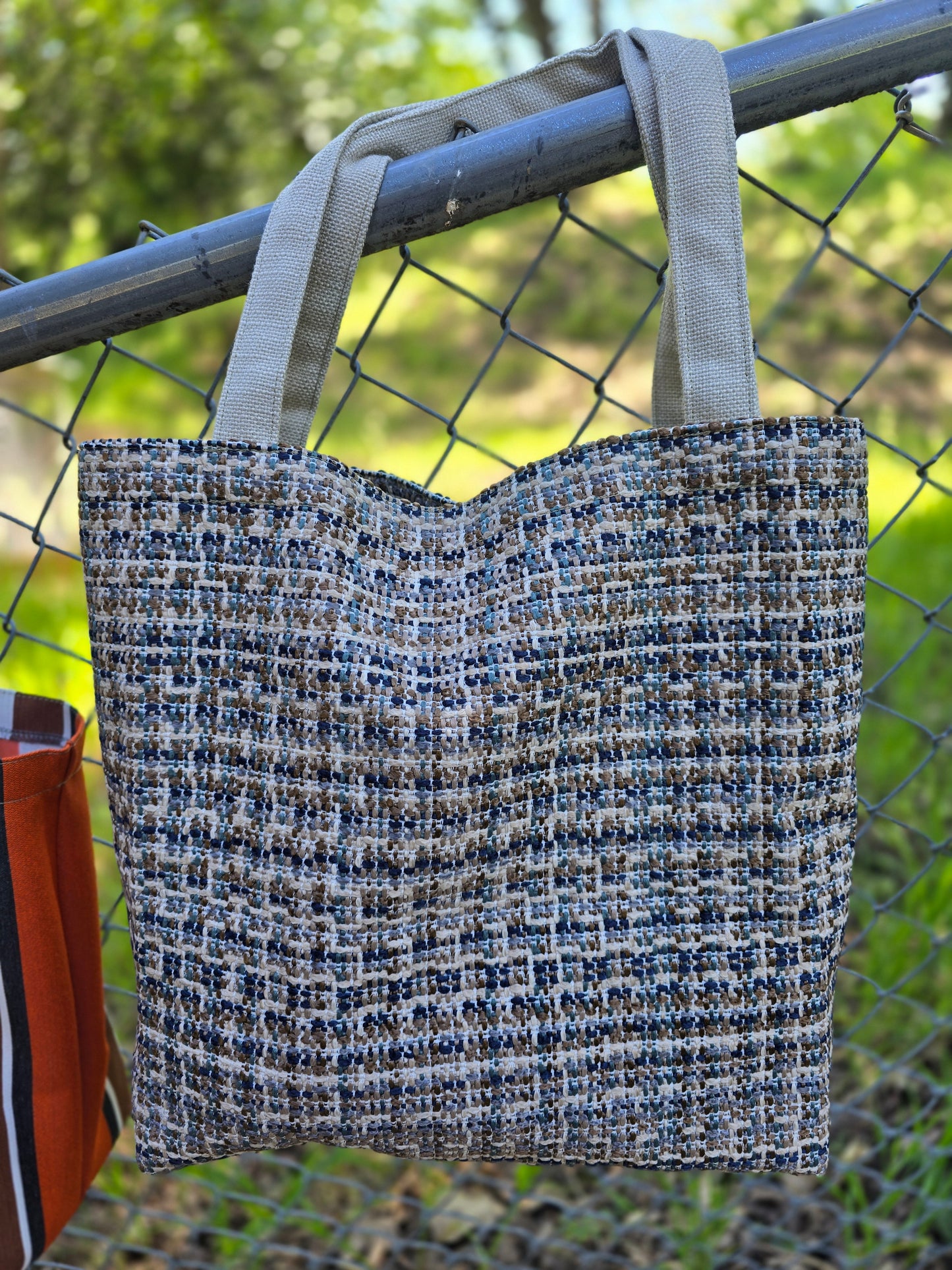 Supermarket Tote - Neutral Blues