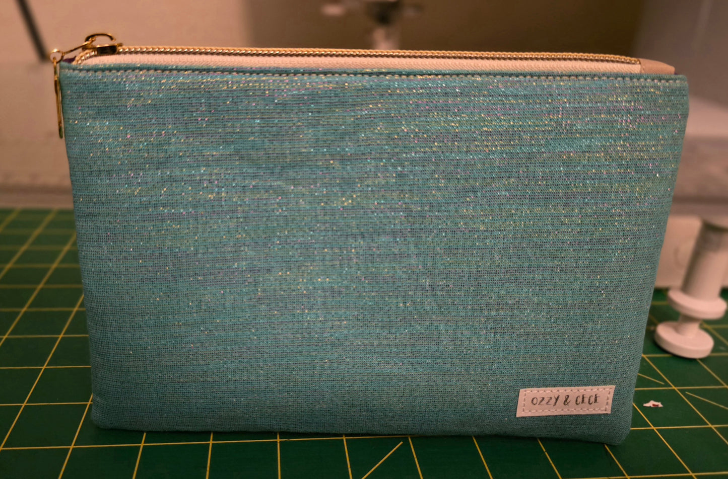 Everyday Flat Zipper Pouches - Light Blue