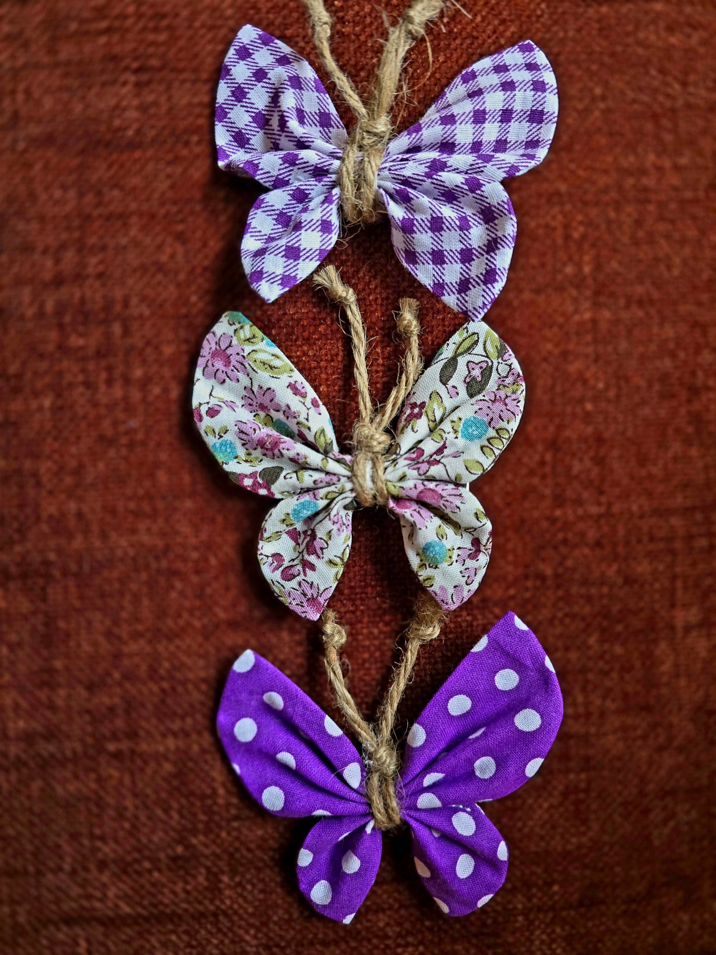 Butterfly Hair Clip - Purple Trio