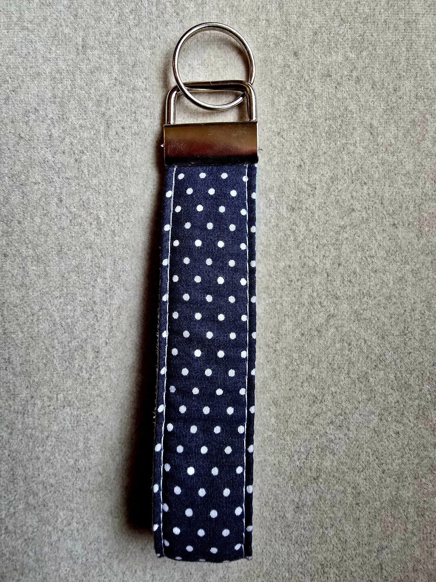 Wristlet - Blue Polka Dots