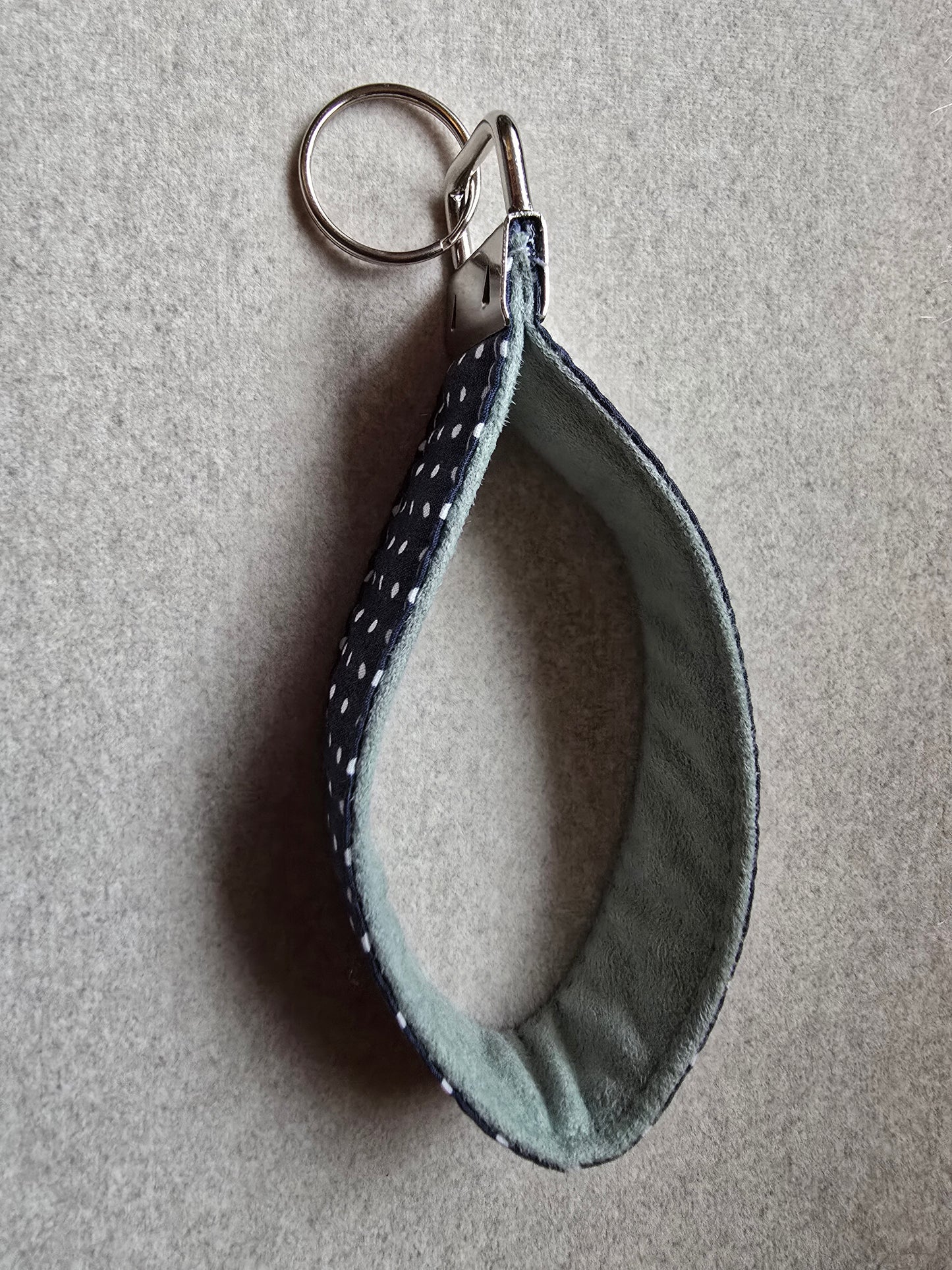 Wristlet - Blue Polka Dots