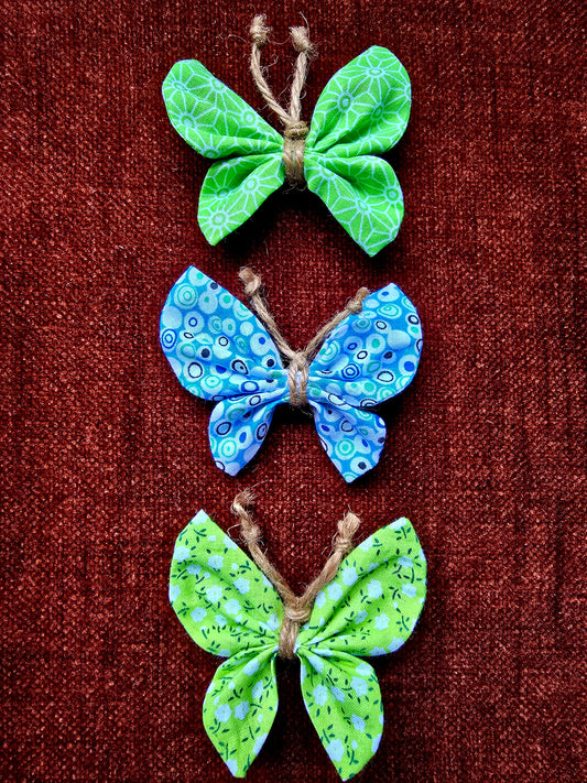 Butterfly Hair Clip - Green/Blue