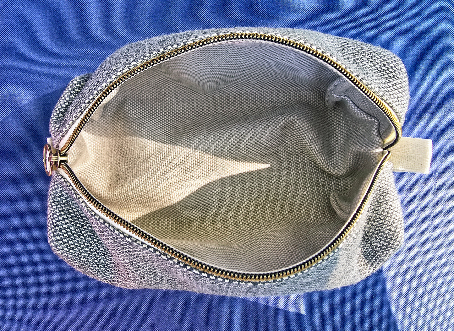 Large Everyday Boxed Zipper Pouches - Brown/Beige